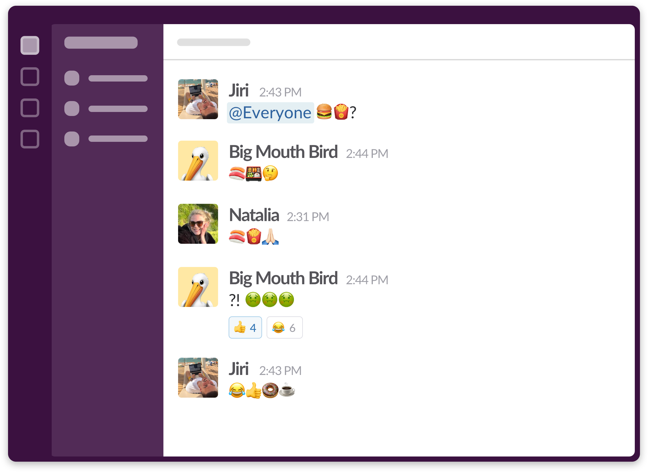 Slack conversation preview